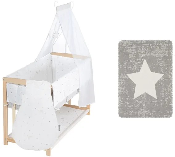 roba Detská postieľka so spacím vakom 4 v 1 + Detská deka, 70 x 100 cm (800010723)