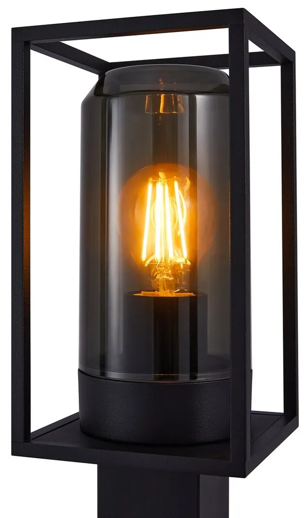 Nordlux Čierny záhradný stĺpik Griffin pre žiarovku E27 80cm 2218158047