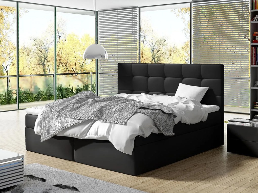 Manželská posteľ Boxspring 180 cm Cinara (ekokoža soft 017 (biela). Vlastná spoľahlivá doprava až k Vám domov. 1054108