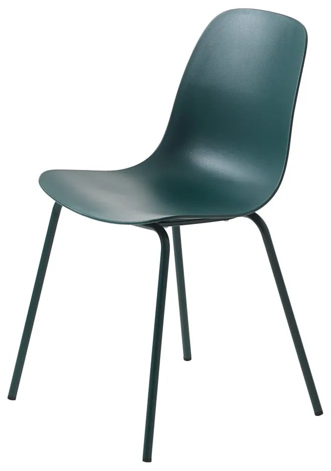 Tyrkysovomodrá plastová jedálenská stolička Whitby – Unique Furniture