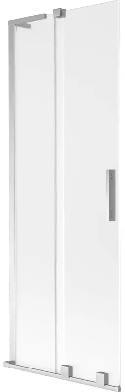 Mexen Velar L, 2-krídlová posuvná vaňová zástena 75 x 150 cm, 8mm sklo námraza, chrómová, 896-075-003-31-01