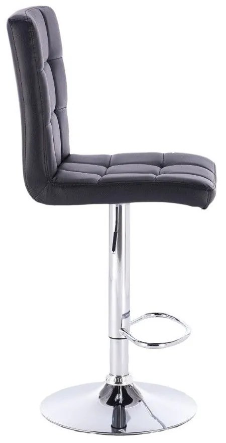 LuxuryForm DESIGN Barová stolička TOLEDO na striebornom tanieri - čierna