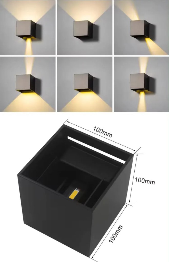 ECOLIGHT LED fasádna lampa - 7W - IP65 - neutrálna biela