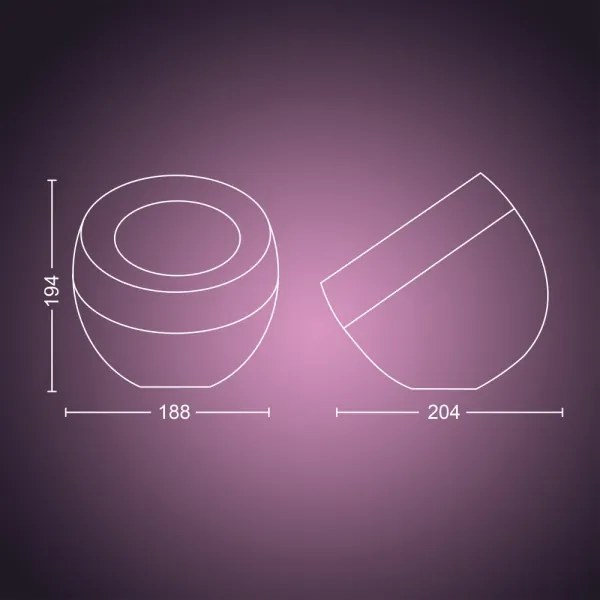 Philips - LED RGB Stmievateľná stolná lampa Hue IRIS LED/8,2W/230V čierna