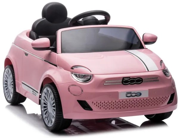 Elektrické autíčko Fiat 500e ružové
