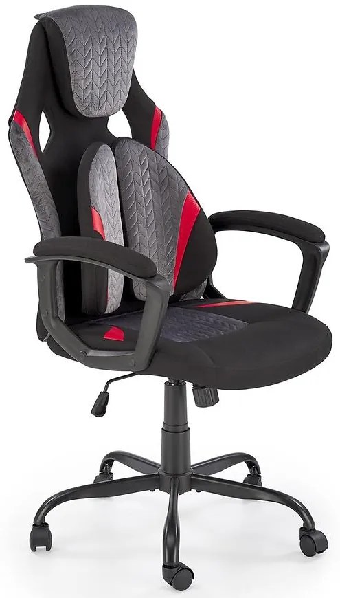 Kreslo pre hráča Jensen čierna/sivá/červená