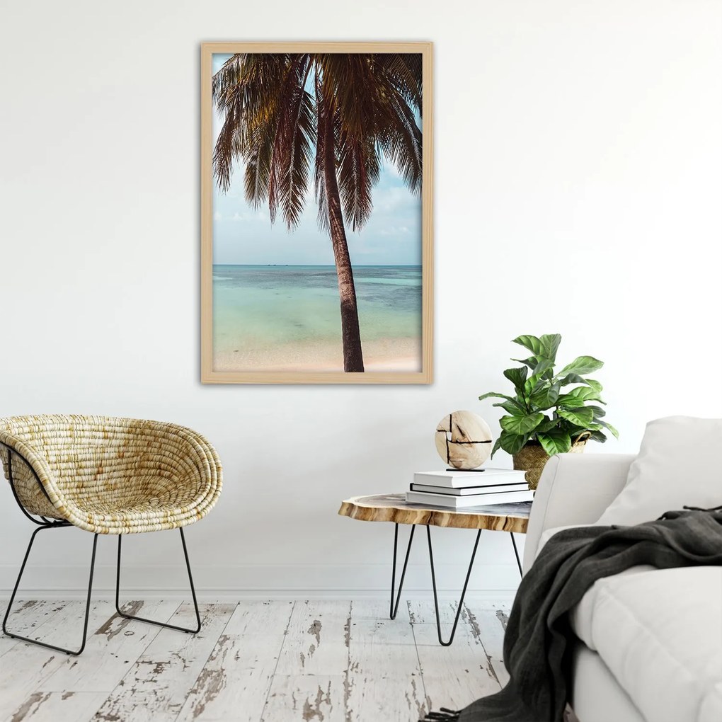 Gario Plagát Pláž na oceáne Farba rámu: Bez rámu, Rozmery: 30 x 45 cm