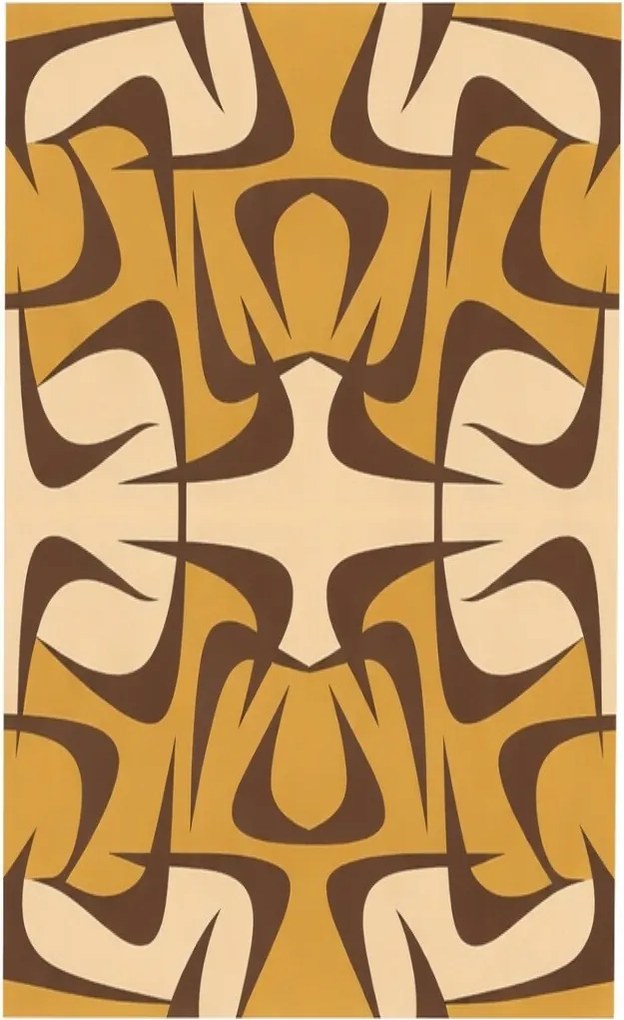 GDmats, Dizajnový kusový koberec Concentrations, 130x170, žltá, chodba / predsieň