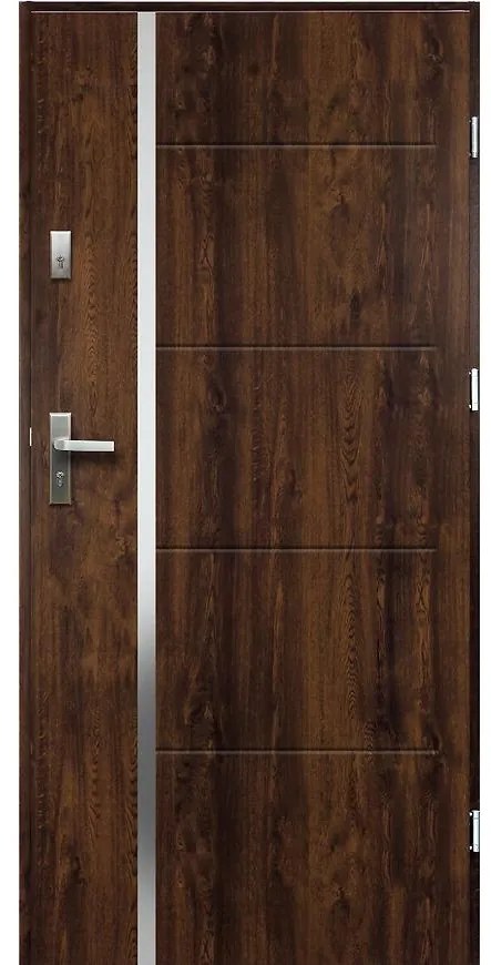 Dvere vchodové IRIS PS5 90P ořech