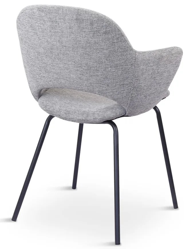 Svetlosivé čalúnené jedálenské kreslá v súprave 2 ks Rowley – Unique Furniture