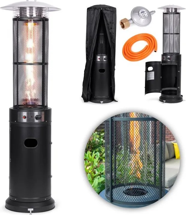 Plynový ohrievač slnečníkov 11 kW na terasu, záhradu, redukčný kryt hadice