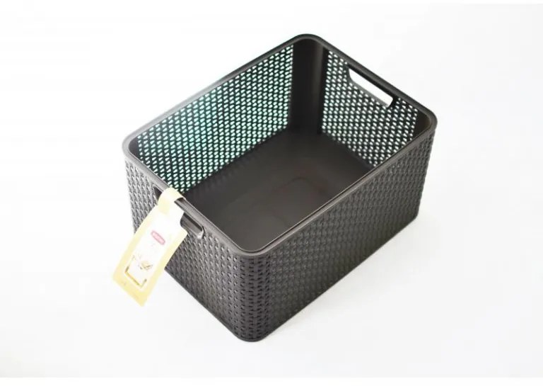 Plastový úložný STYLE BOX - L- hnědý CURVER