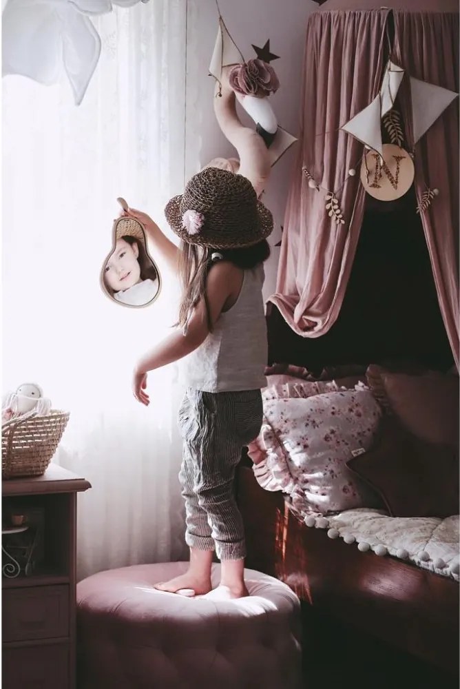 Zrkadlo hruška do detskej izby – akrylové zrkadlo z dreva 23x35 cm