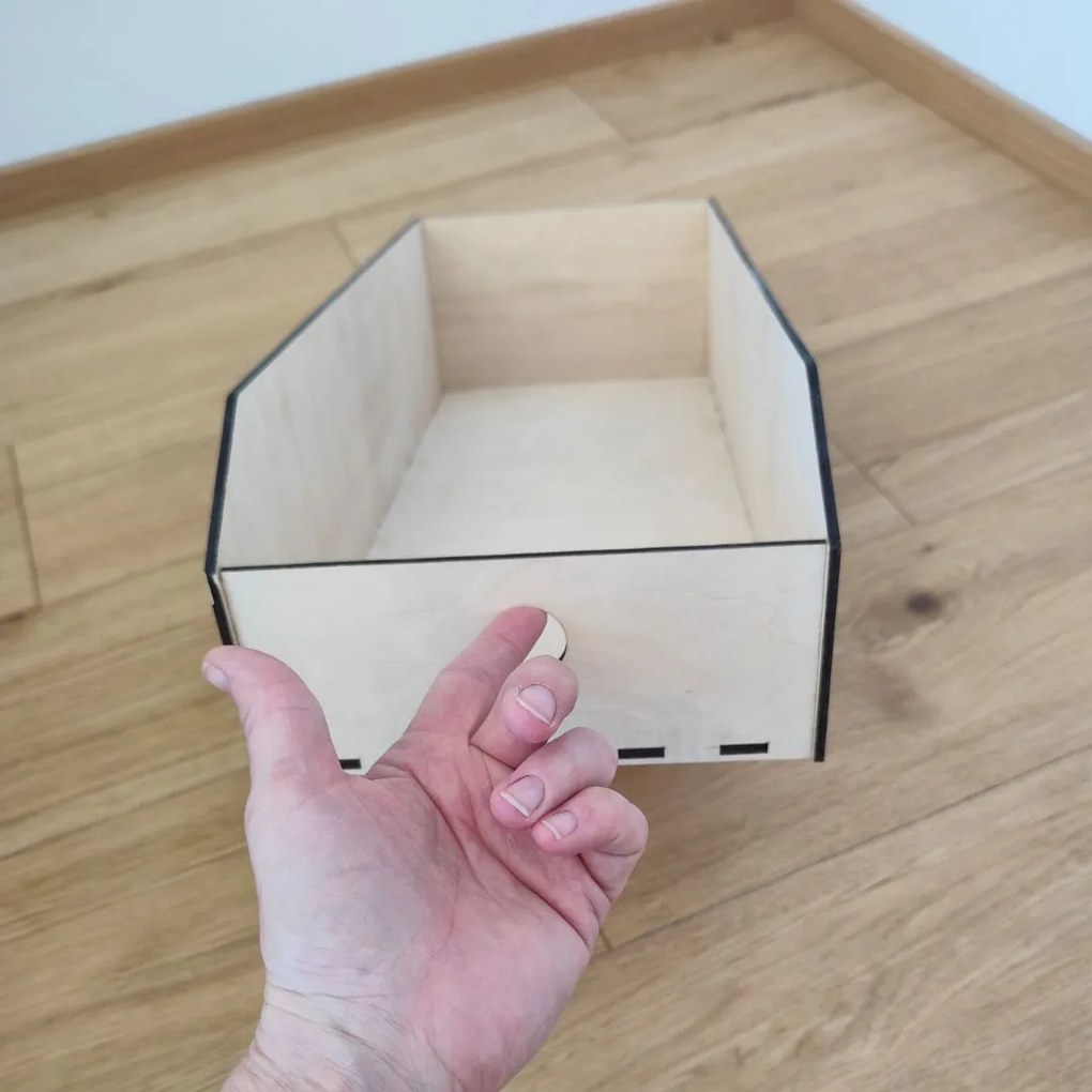 Úložný box, drevený 15x50x12cm - do špajze aj do skrine VASKY15