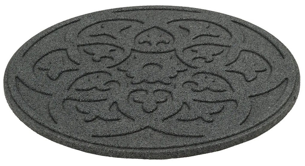 Dekoratívny záhradný nášľap ORNAMENT, sivý, obojstranný, okrúhly MHEU5000061