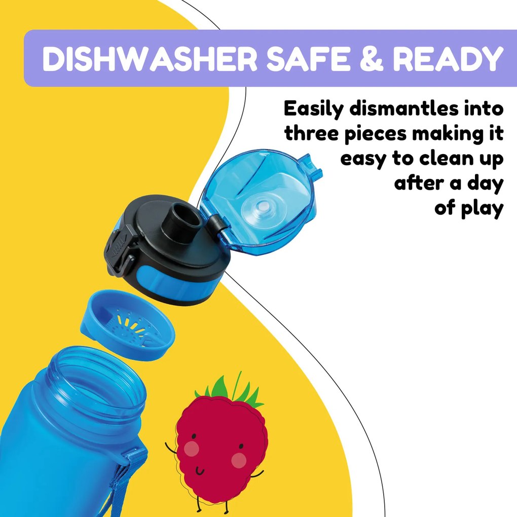 Klarstein Schmatzfatz, fľaša na pitie, športová fľaša, 500 ml, 24 cm, Tritan