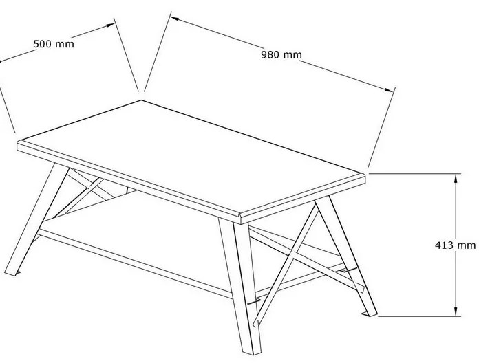 Konferenčný stolík Konik Walnut