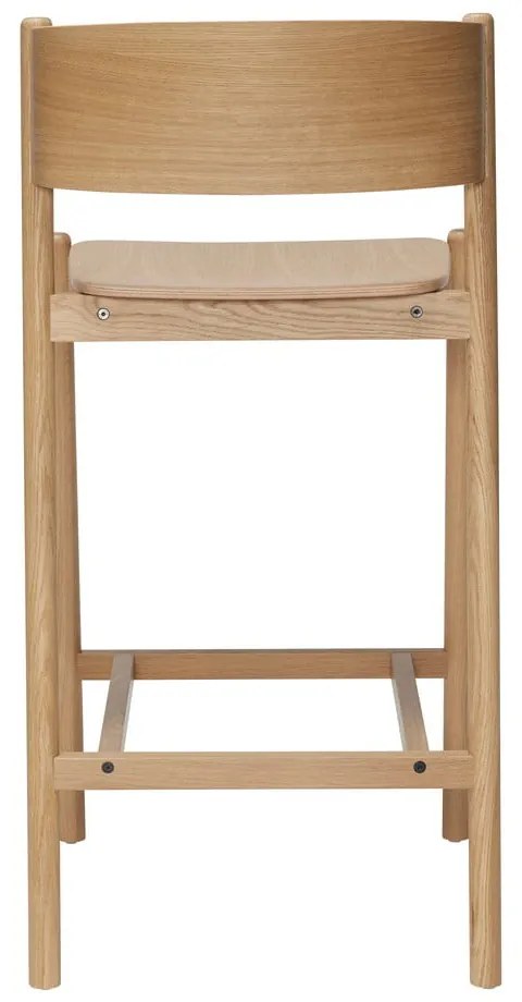 Barová stolička v dekore duba v prírodnej farbe (výška sedadla 75 cm) Oblique – Hübsch