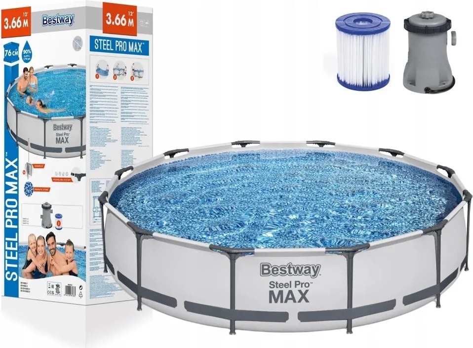 56416 Záhradný bazén s konštrukciou 366 x 76 cm s čerpadlom 220-240 V Bestway