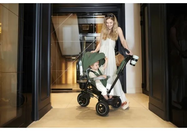 KINDERKRAFT SELECT - Detská trojkolka SPINSTEP Premium zelená
