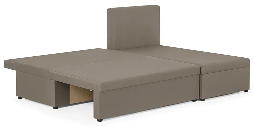 Rozkládací rohová sedací souprava TOMI Hnědá