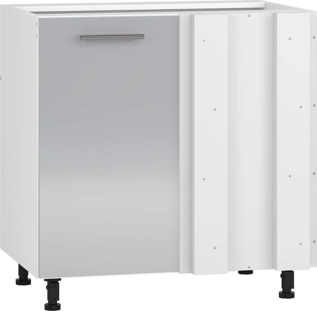 VENTO DN-100/82 corner lower cabinet, color: white / light grey