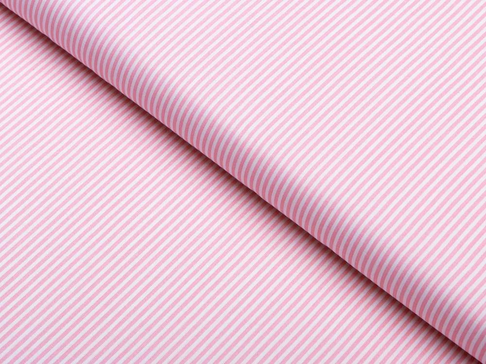 Biante Detské bavlnené posteľné obliečky do postieľky Sandra SA-255 Ružovo-biele pásiky Do postieľky 90x140 a 40x60 cm