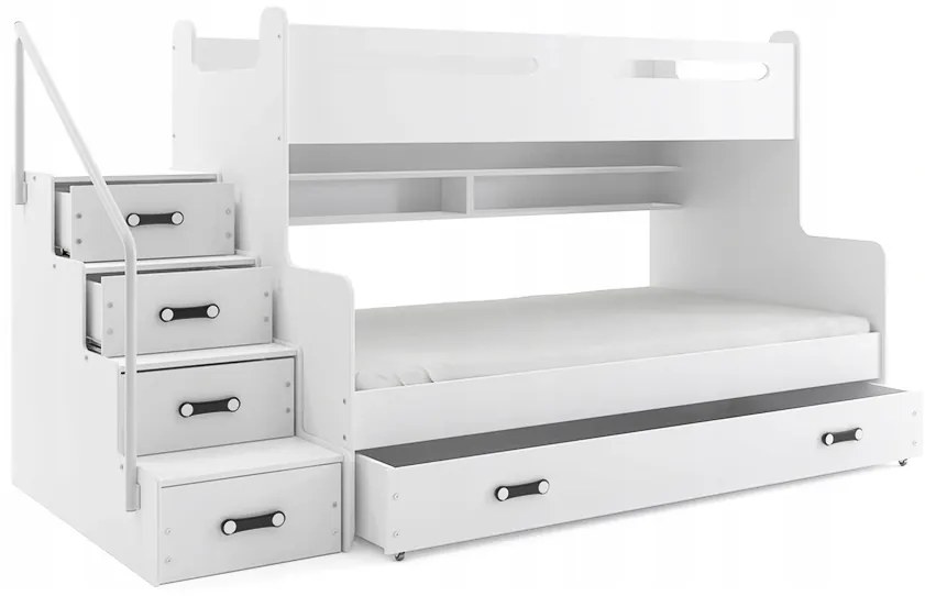 Interbeds MAX 3 poschodová posteľ 200x120 + matrace biela 2025