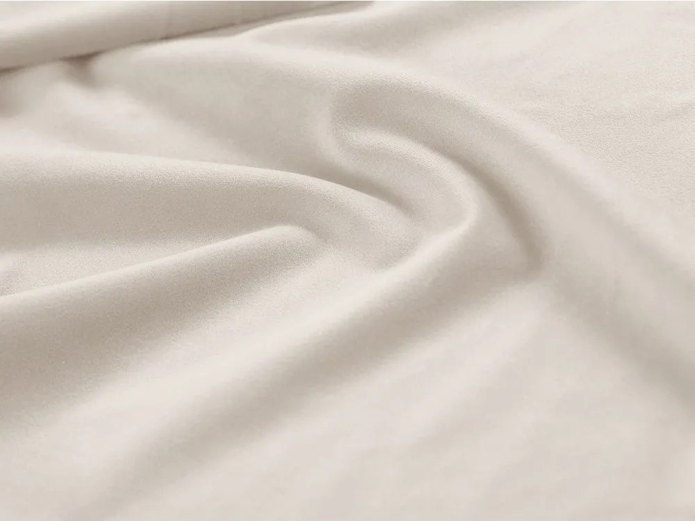 Krémovobiela čalúnená jednolôžková posteľ s úložným priestorom s roštom 90x200 cm Jodie – Micadoni