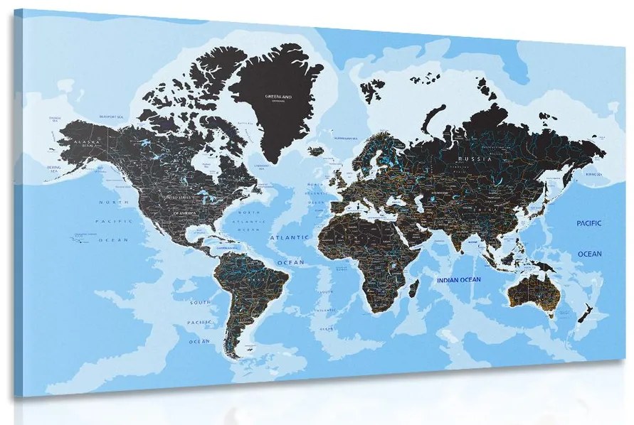Obraz moderná mapa sveta