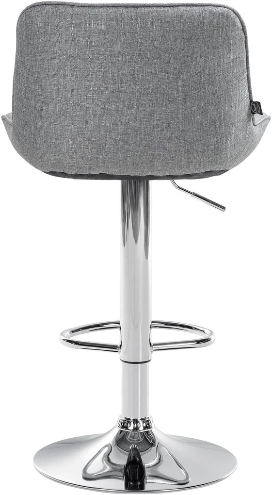 Design-Shop 2x Barová stolička Vonore - látka, chróm - Sivá