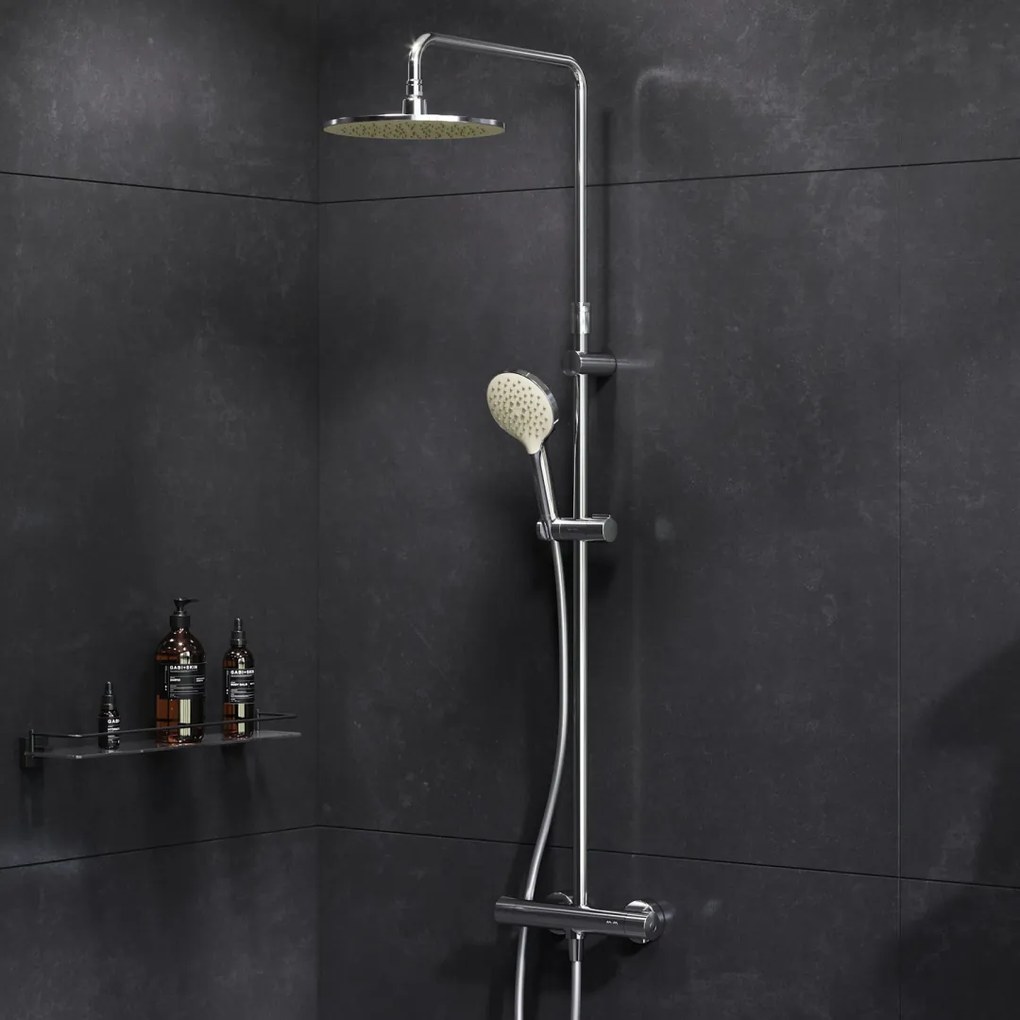 Sprchový systém AM.PM Like F07LA400 s termostatickou sprchovou batériou, chróm