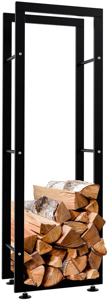 Stojan na drevo Keri V2 25x40x125, čierna