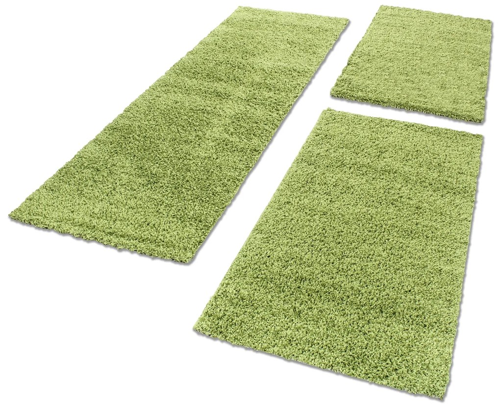 Ayyildiz, Kusový koberec Life Shaggy 1500 green, 140x200, zelená, obývacia izba