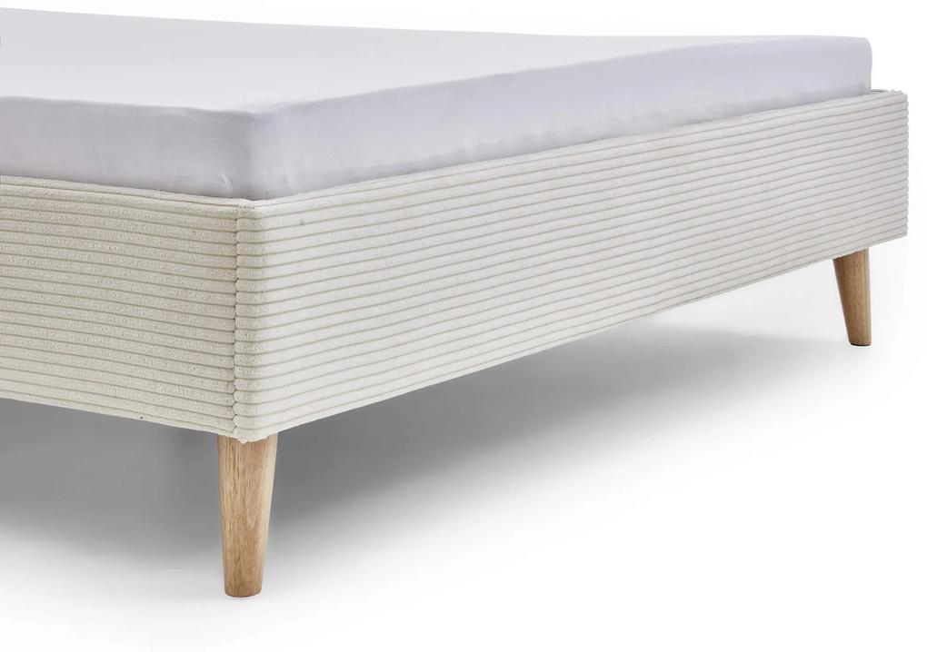 Čalúnená posteľ kiwick 140 x 20 cm menčester béžová MUZZA