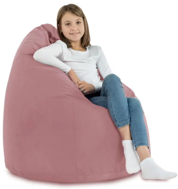 Plyšový sedací vak SAKO Pudrovo ružový