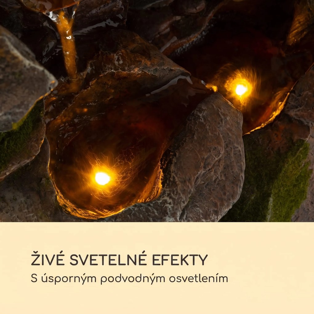 Blumfeldt Mystic Tree solárna fontána s LED osvetlením, polyrezín