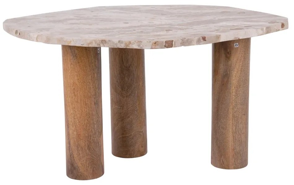 Odkladací stolík s doskou v dekore mramoru 50x75 cm Organic – Leitmotiv