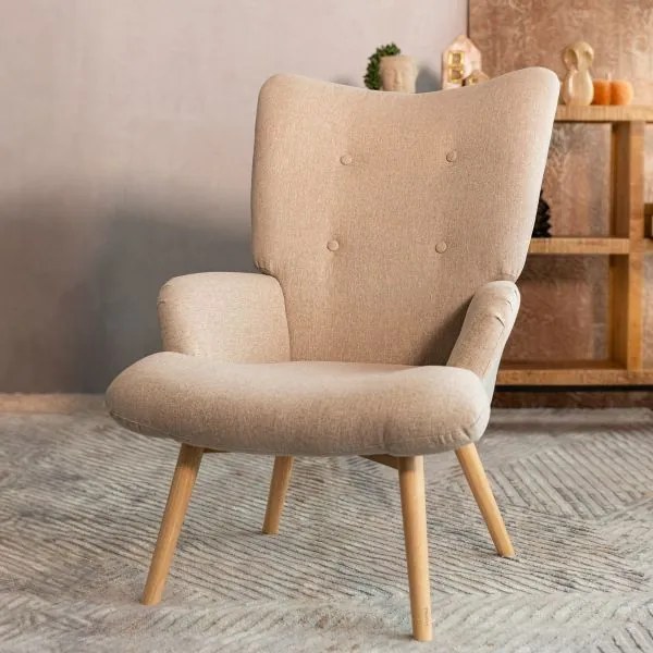 Kreslo MOSS béžové 862347