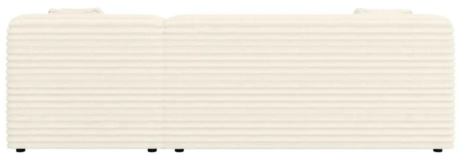 Krémová menčestrová rohová pohovka (pravý roh/s leňoškou) Martin – Ropez