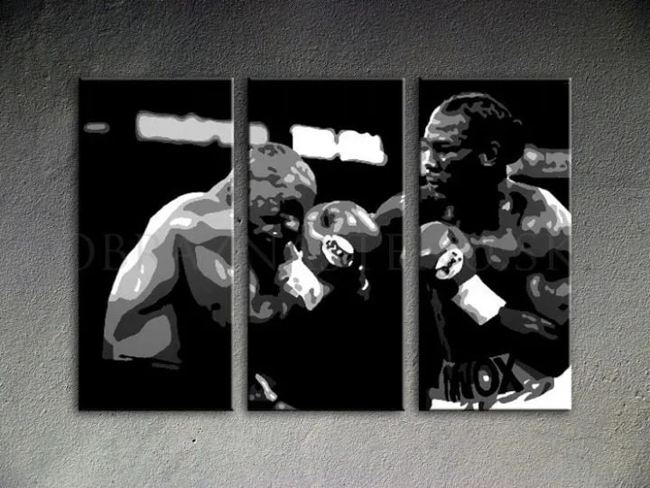 Ručne maľovaný POP Art obraz Tyson vs. Lewis | rôzne rozmery