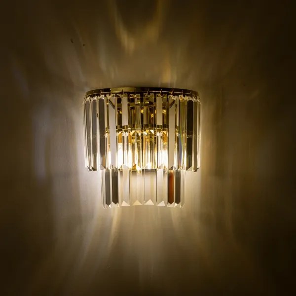 Brilagi - LED Krištáľové nástenné svietidlo MOZART 2xE14/40W/230V zlatá