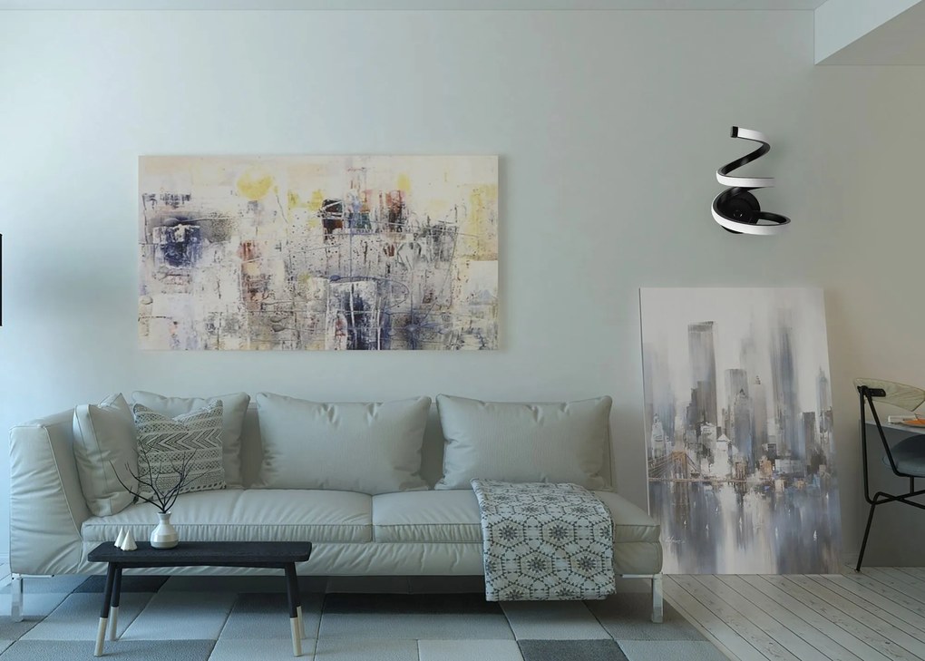 Toolight Toolight, LED nástenná lampa APP1052-W, čierna, OSW-01069