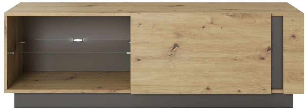 RTV stolík ARTENS 138 + LED Farba: dub artisan / grafit