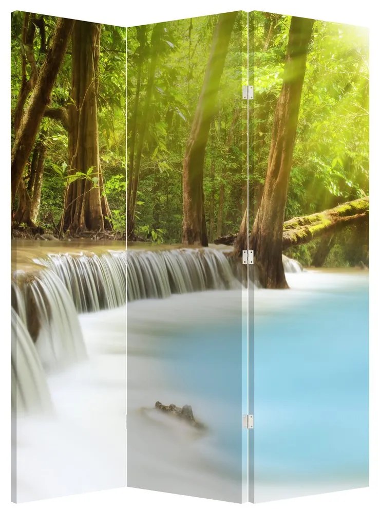 Paraván - Huai Mae Kamin vodopád v lese (126x170 cm)