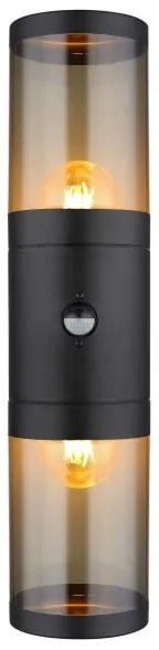 Globo 32014-2BS-Vonkajšie nástenné svietidlo so senzorom XELOO 2xE27/40W/230V IP44