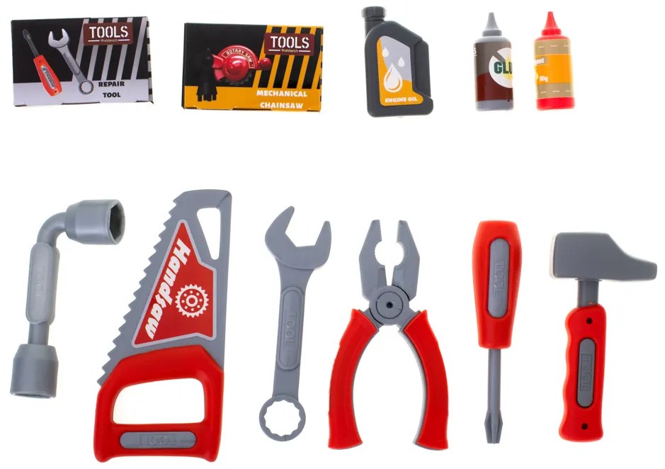 KIK Detská dielňa Stôl s náradím 65 el. pre domácich majstrov – kufrík, plastová hračka