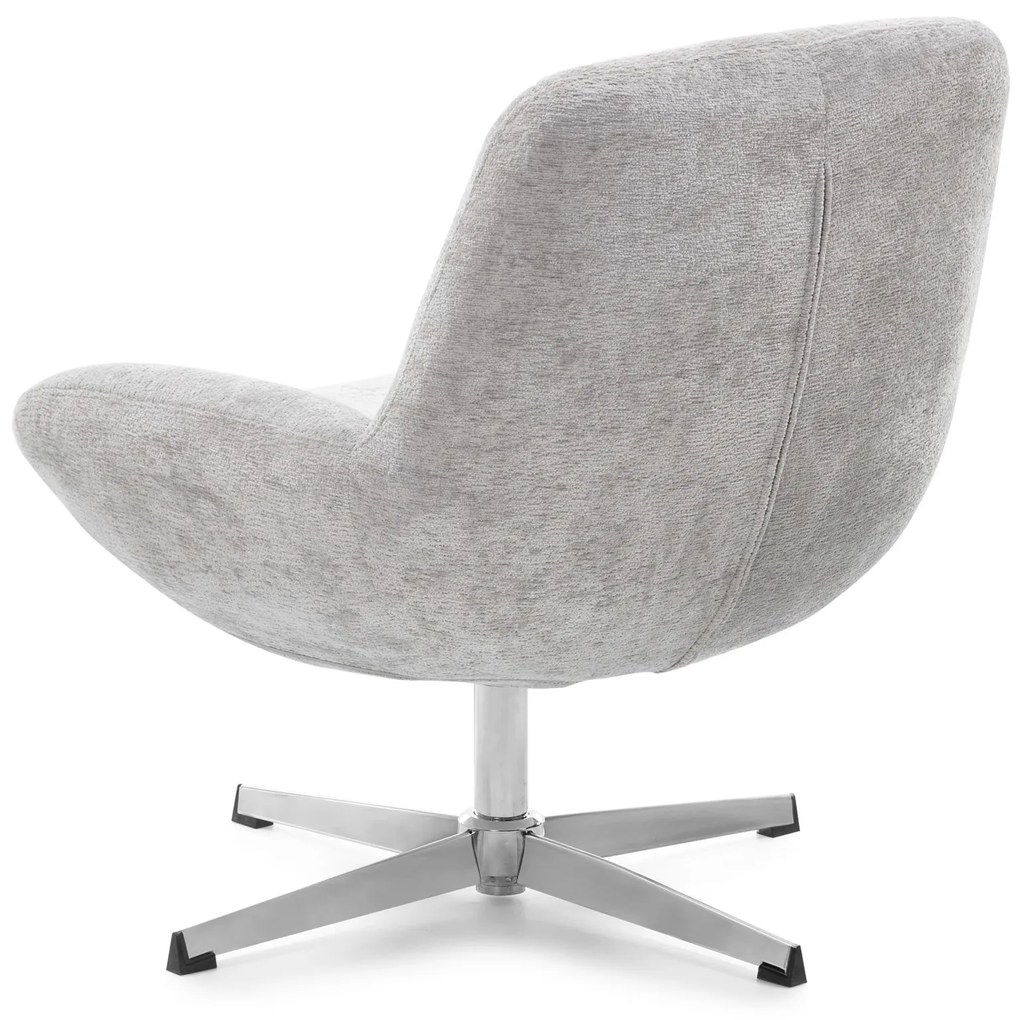 Otočné relaxační křeslo LUNNO šedé