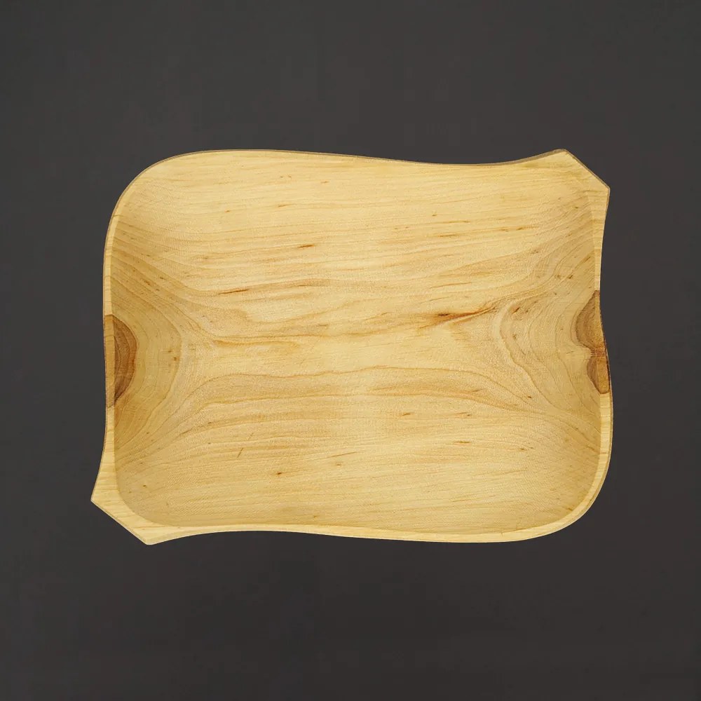 AMADEA Dřevěný servírovací podnos, masivní dřevo, 26 cm