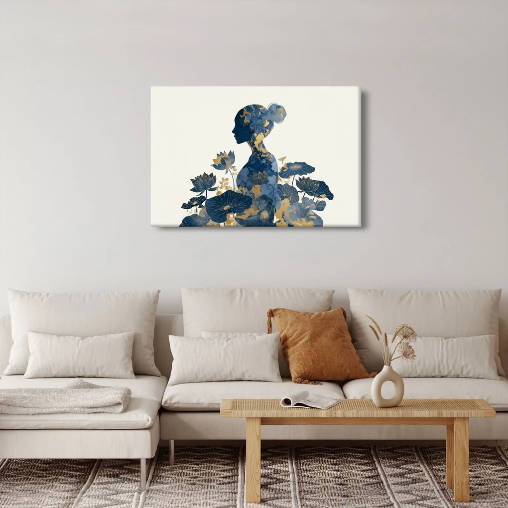 Obraz - Mramorový profil ženy (90x60 cm)